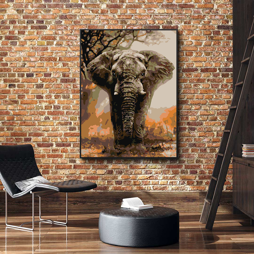 Painting by numbers - Elephant 4406