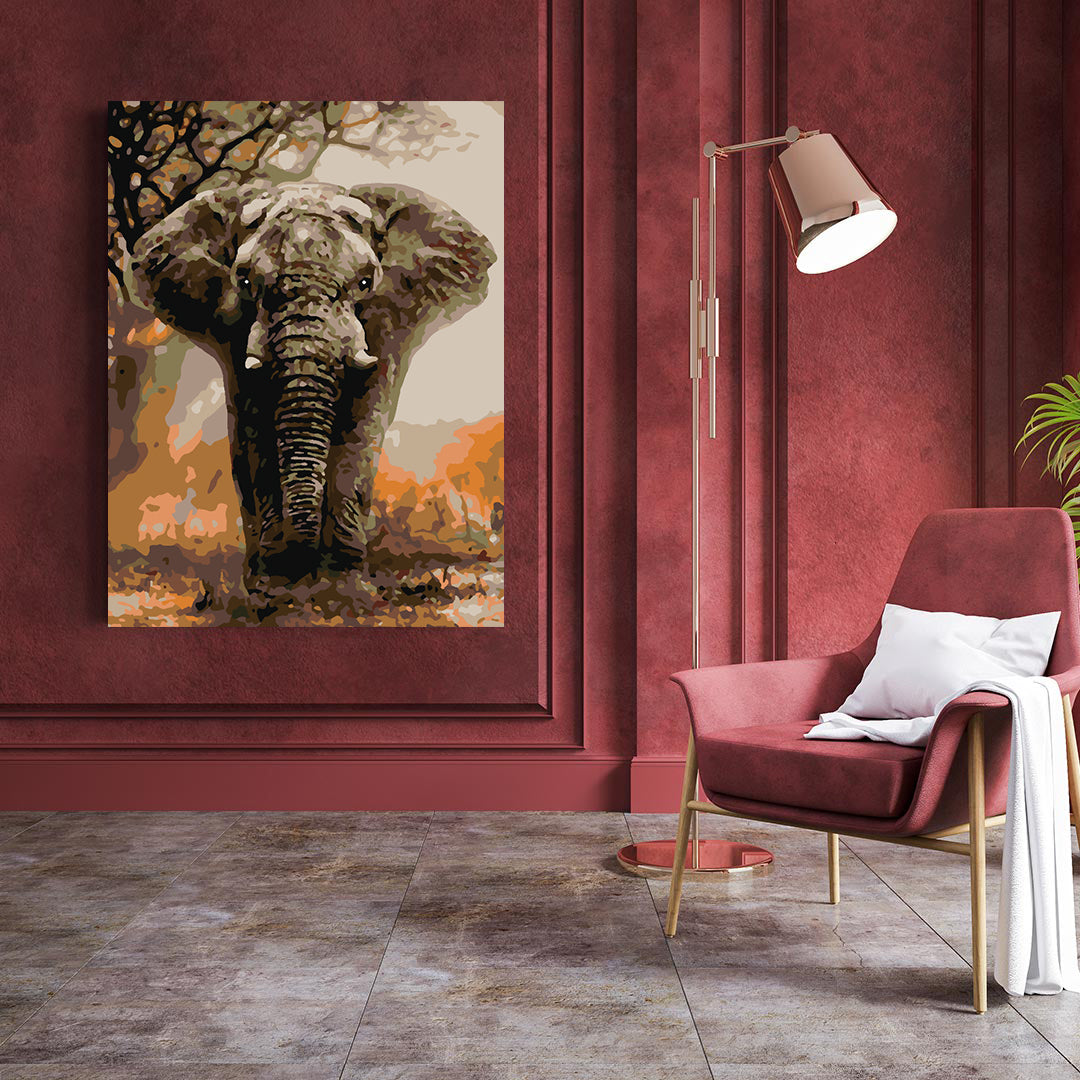 Painting by numbers - Elephant 4406
