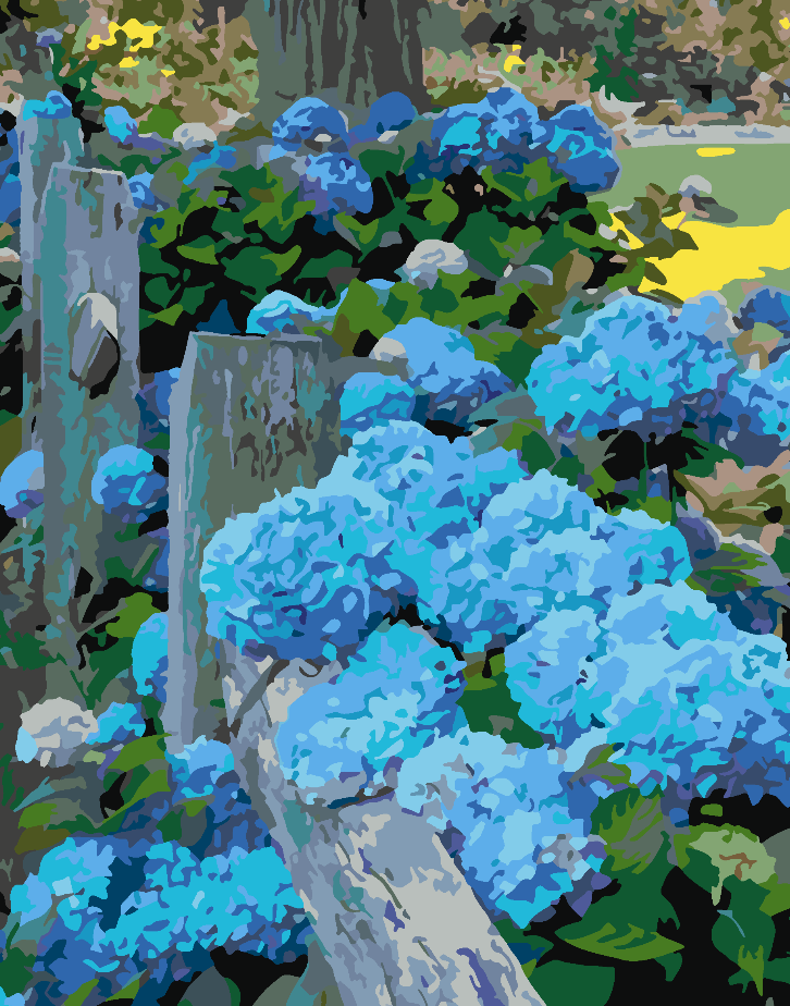 Paint by numbers - Blue Flowers 4418