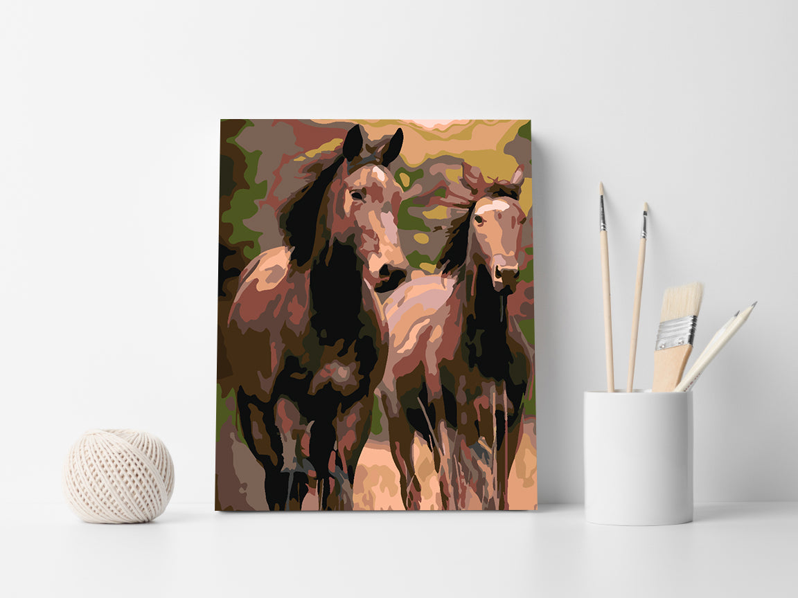 Paint by numbers - Brown Horses 4420