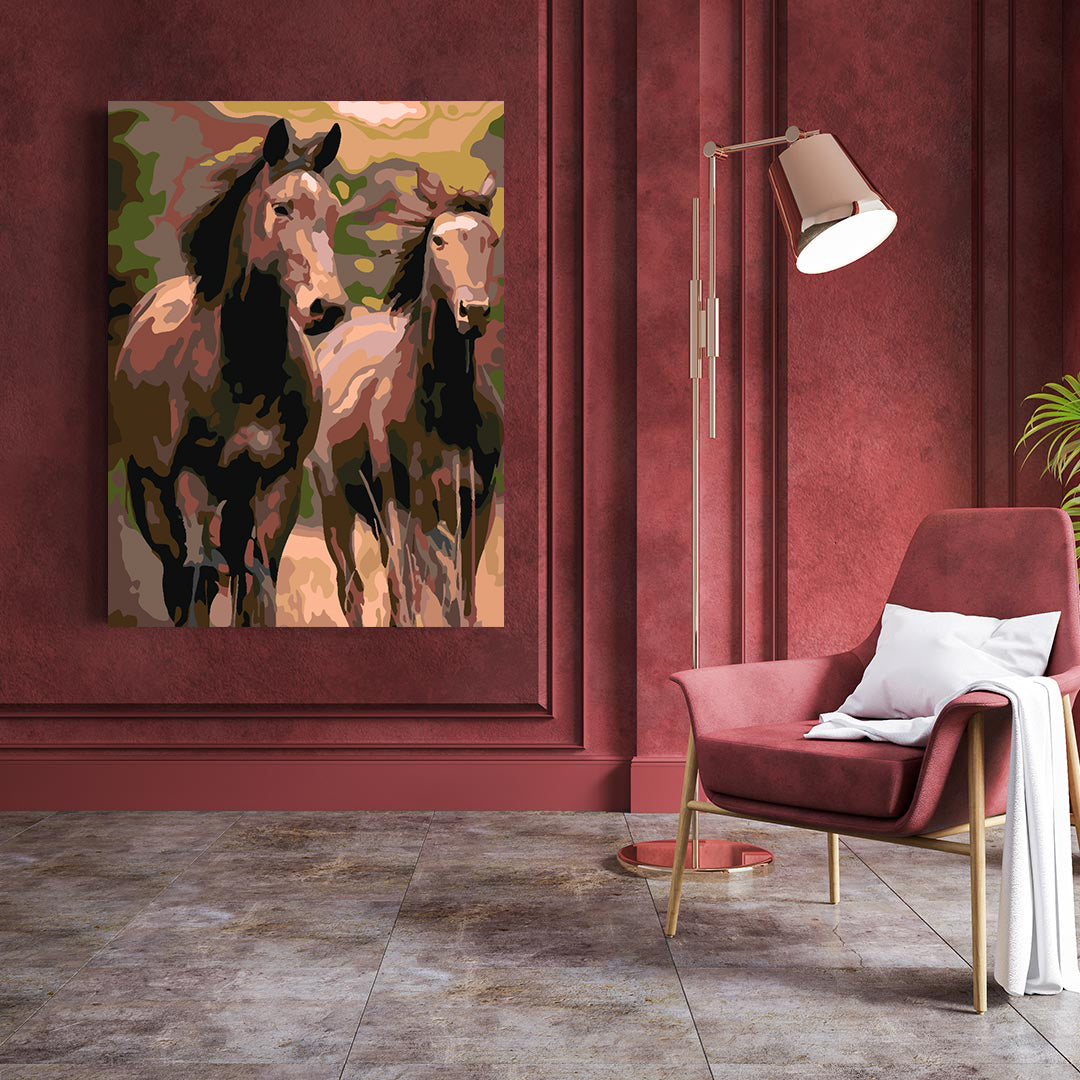 Paint by numbers - Brown Horses 4420