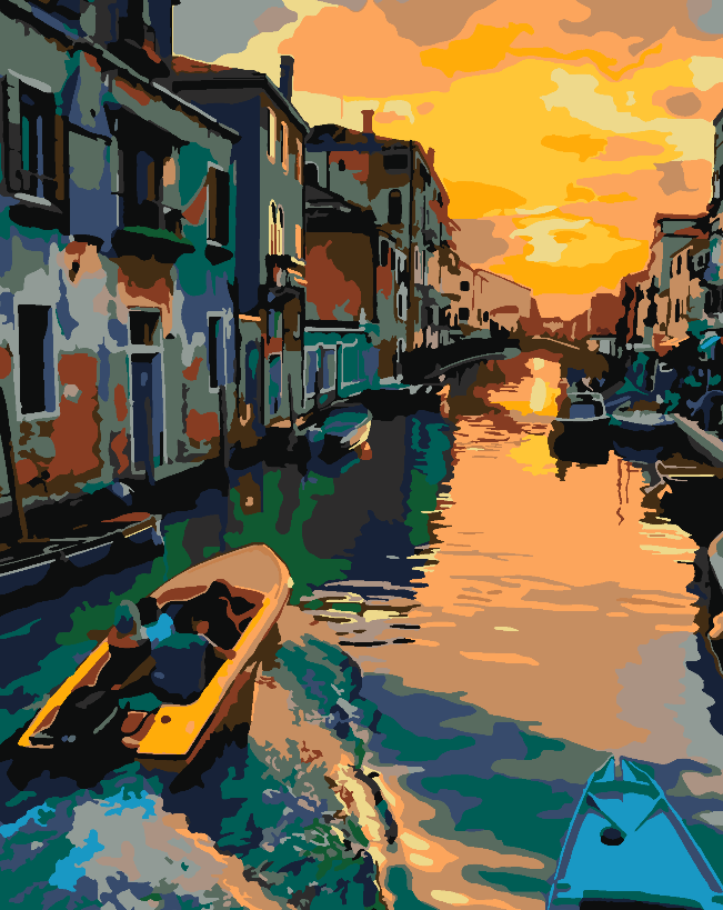 Paint by numbers - City on Water 4421