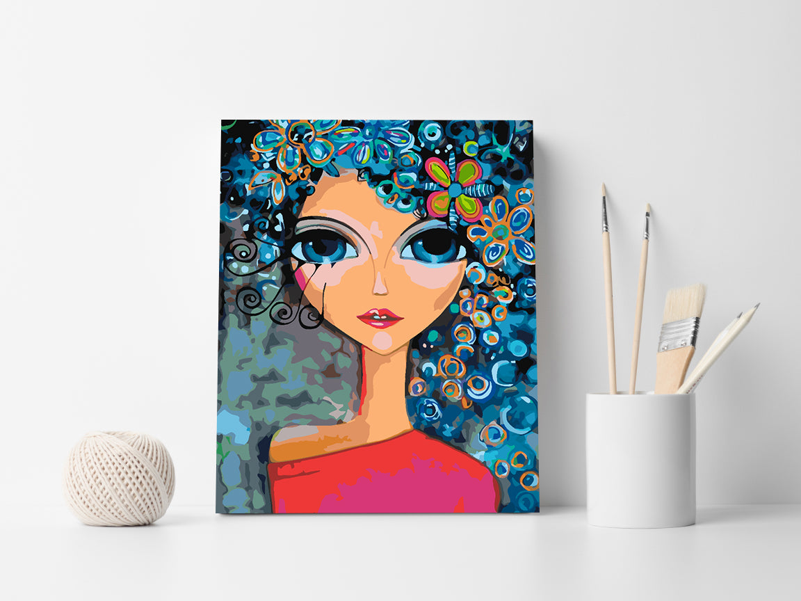 Painting by numbers - Little Girl Portrait 4424