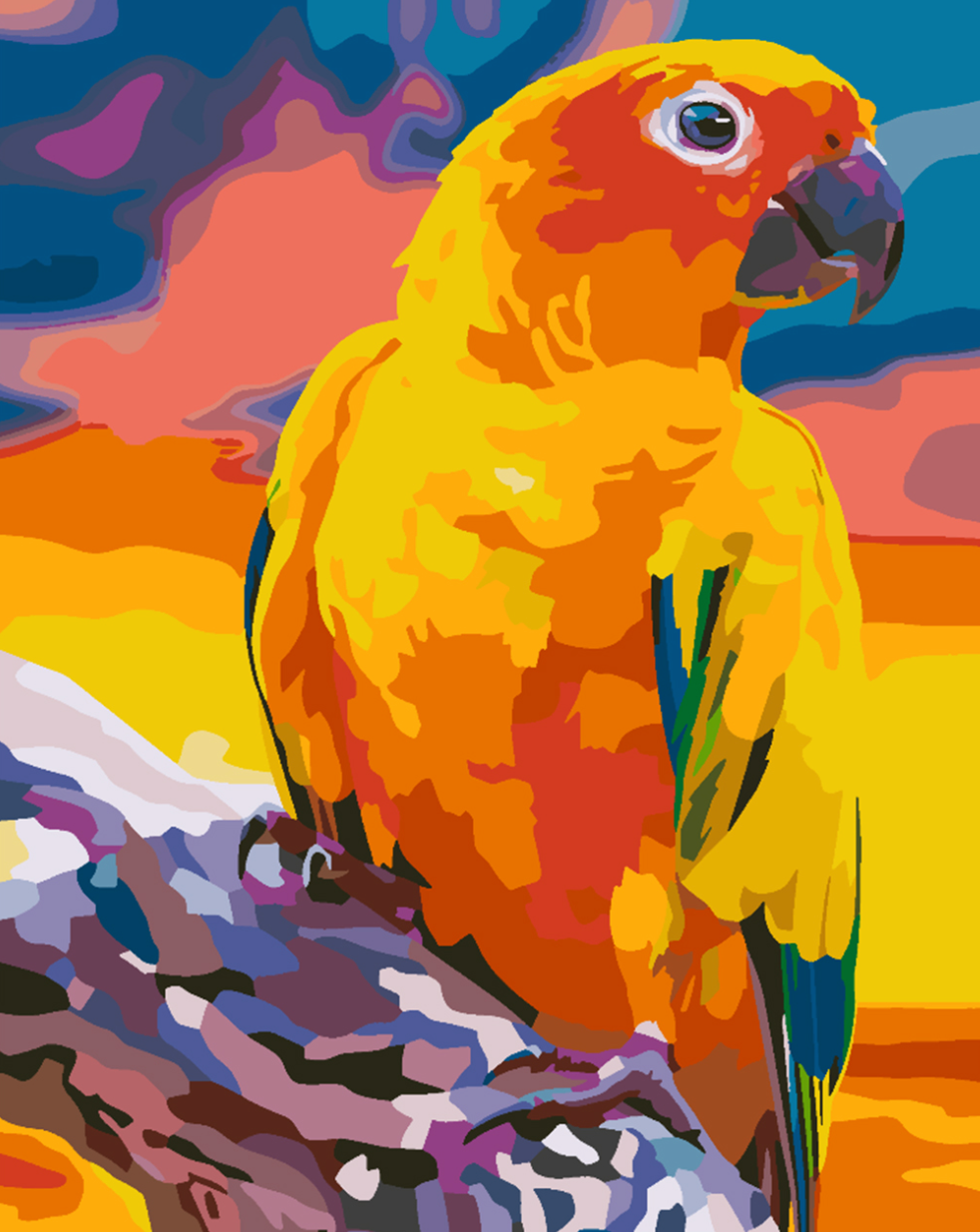 Paint by numbers - Orange Parrot 4429