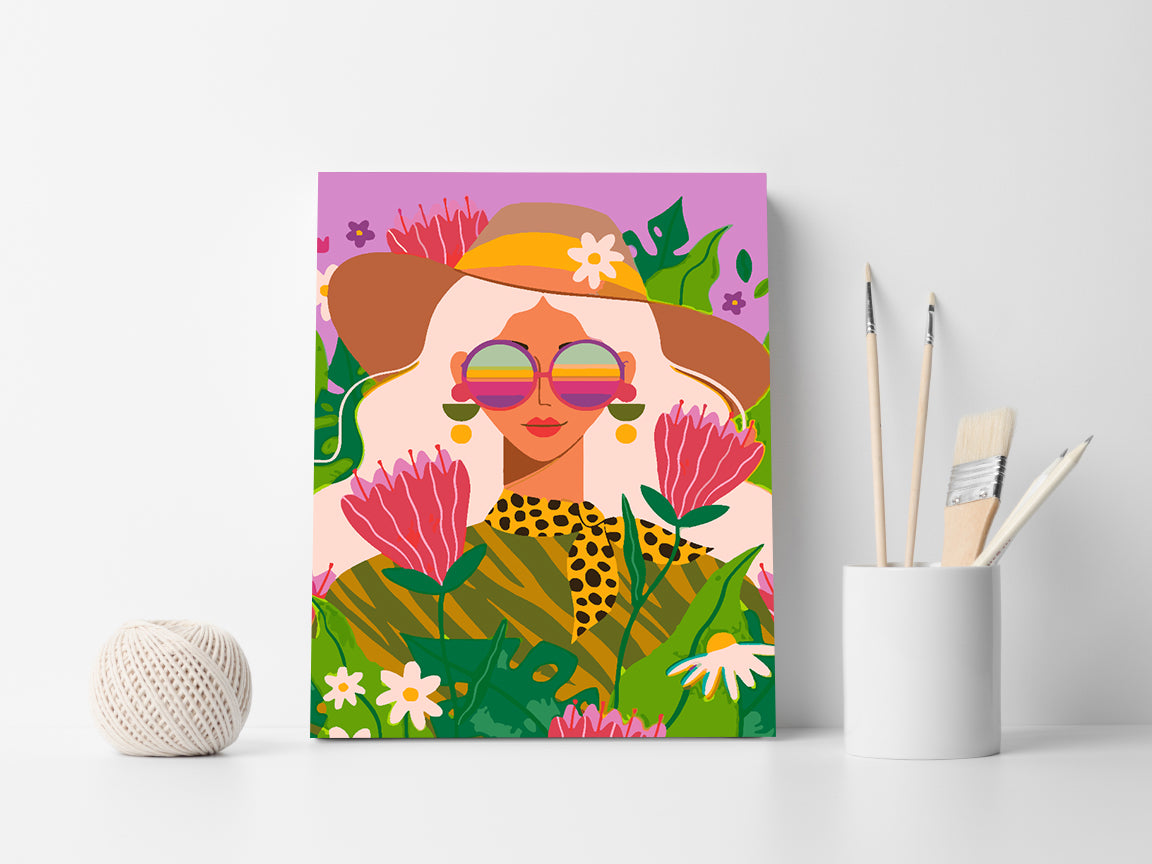 Paint by numbers - Girl with Flowers 4431
