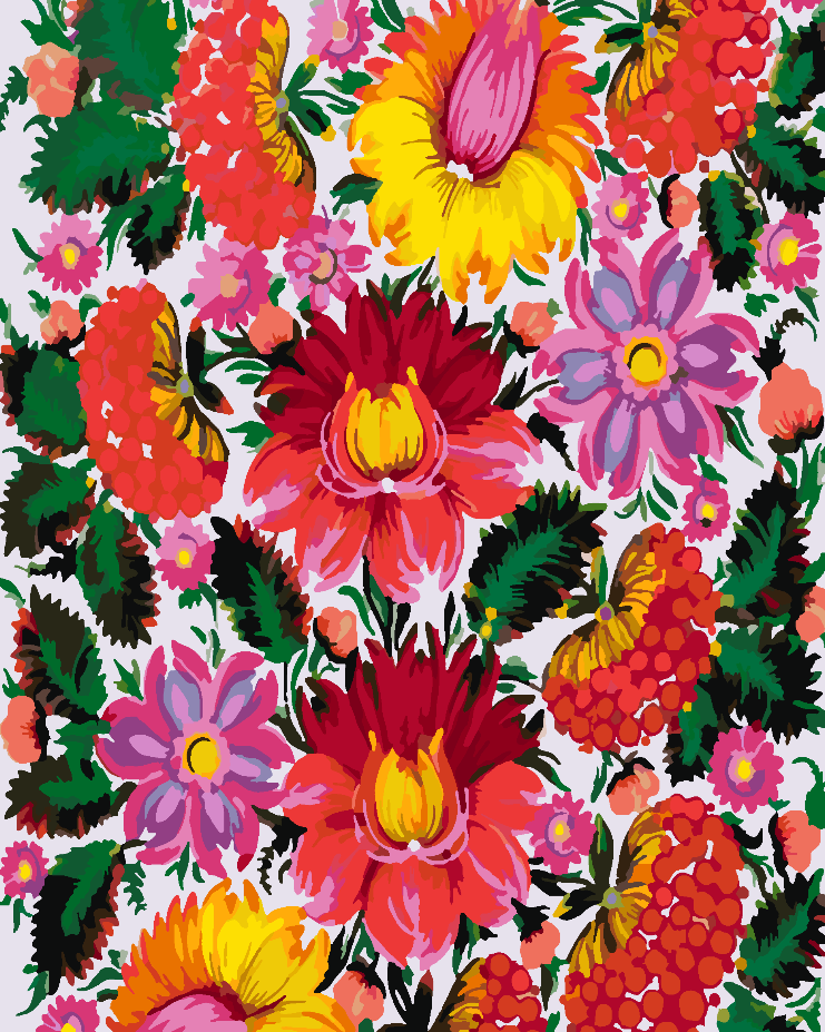 Paint by numbers - Multicolored Flowers 4438