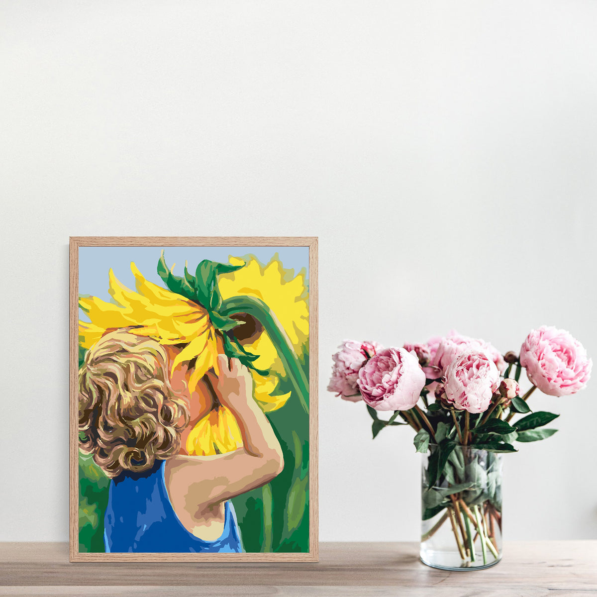 Paint by numbers - Child with Sunflower 4446