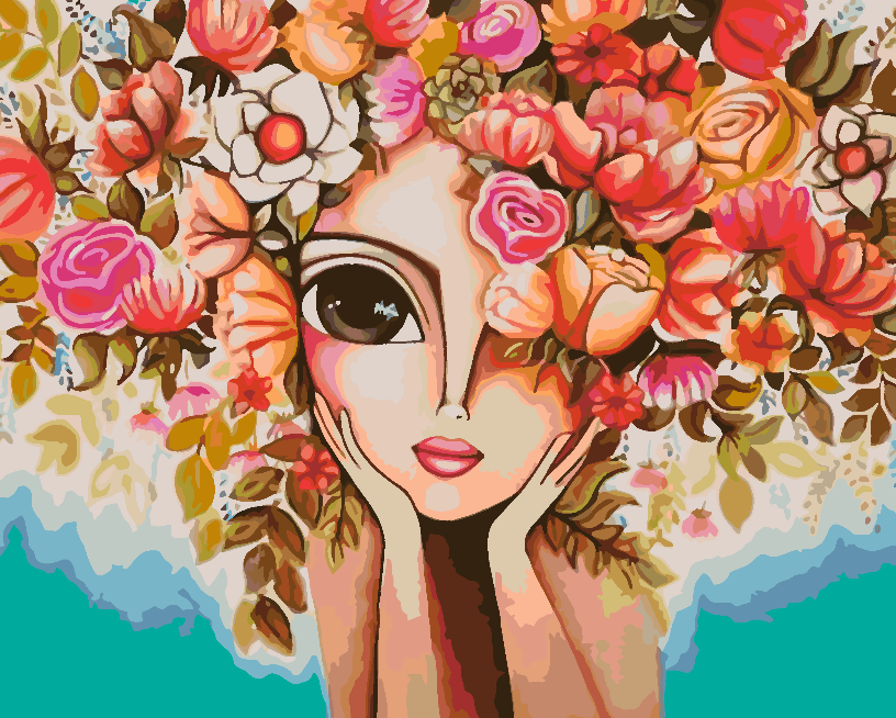 Paint by numbers - Flower Head 4449