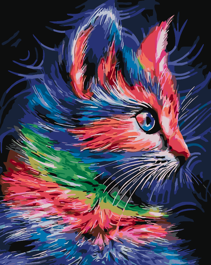Pictura pe numere - Pisica Portret 4456