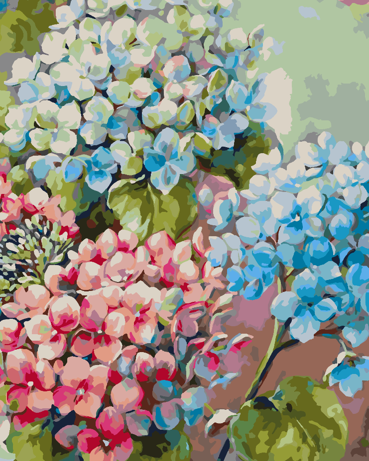 Pictura pe numere - Flori 4462