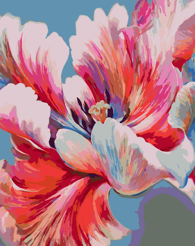Painting by numbers - Flowers 4464