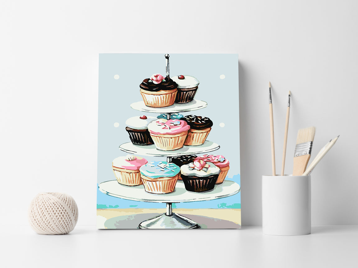 Painting by numbers - Cupcakes 4468