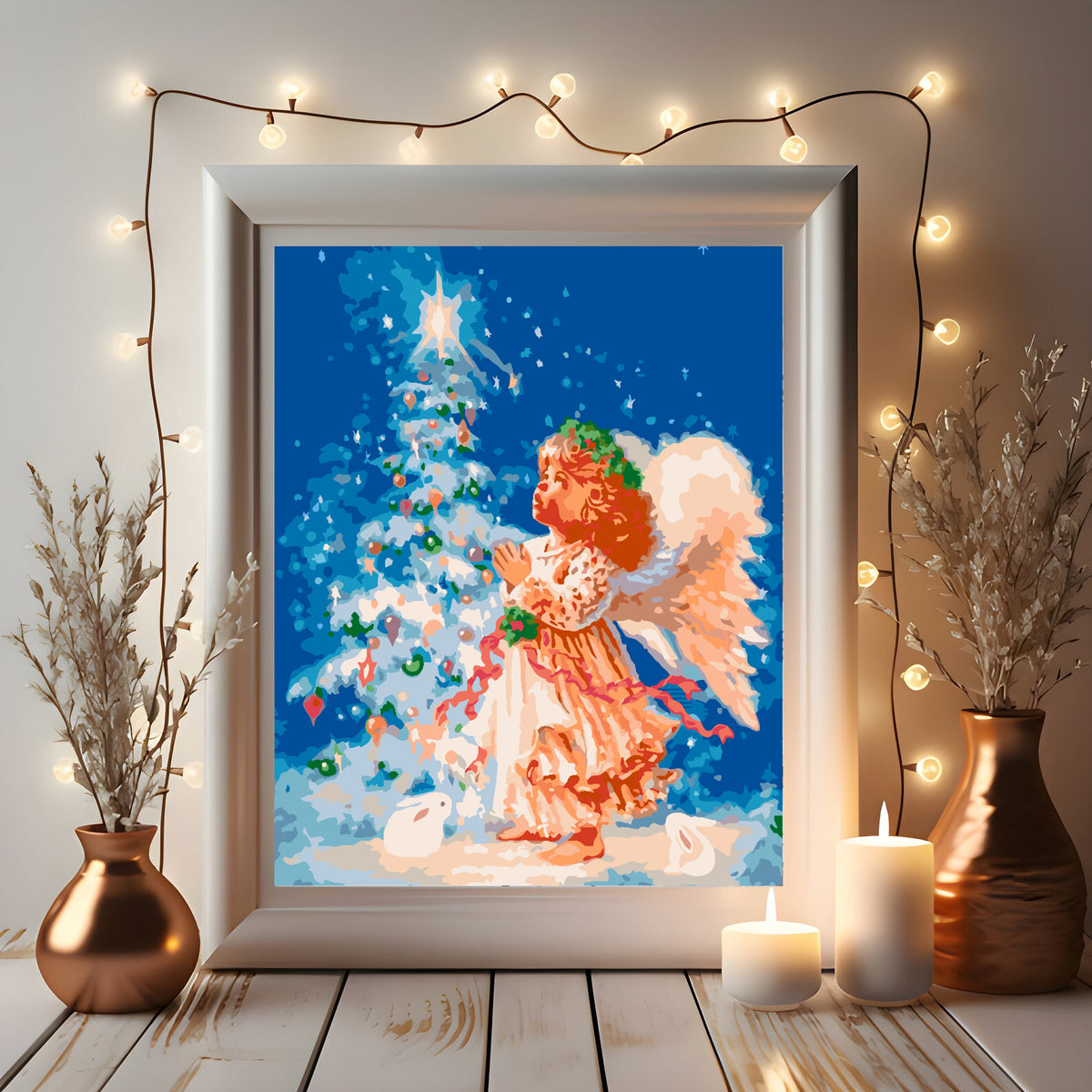 Paint by numbers - Angel near the Christmas Tree 4478