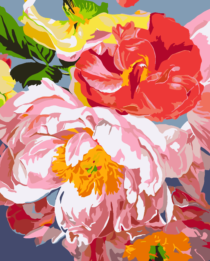 Paint by numbers - Pink Flowers 4482