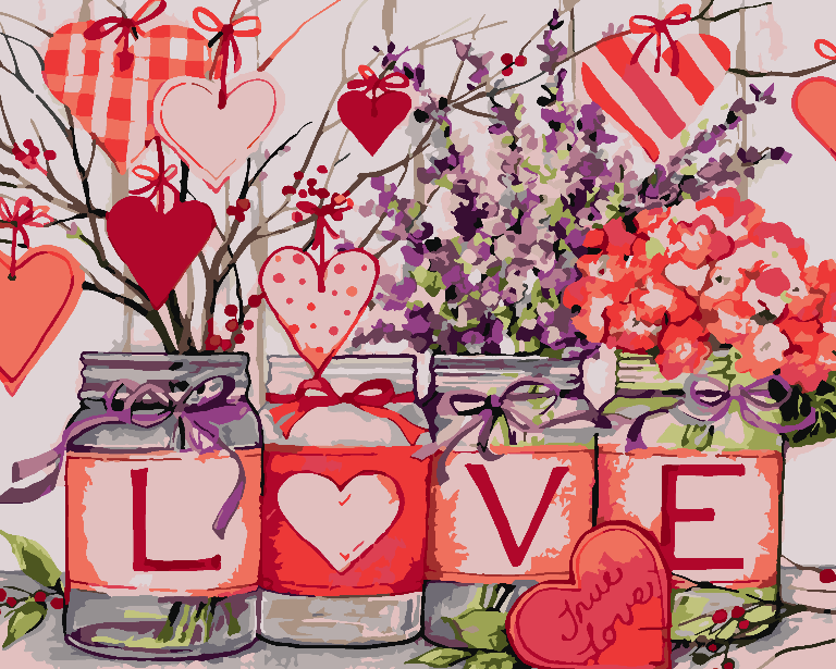 Painting by numbers - Love 4493