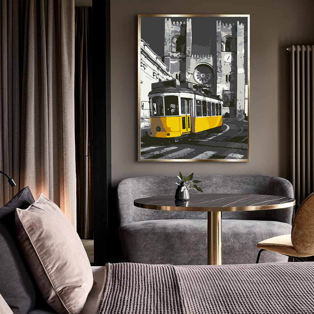 Paint by numbers - Yellow Tram in the City 4501