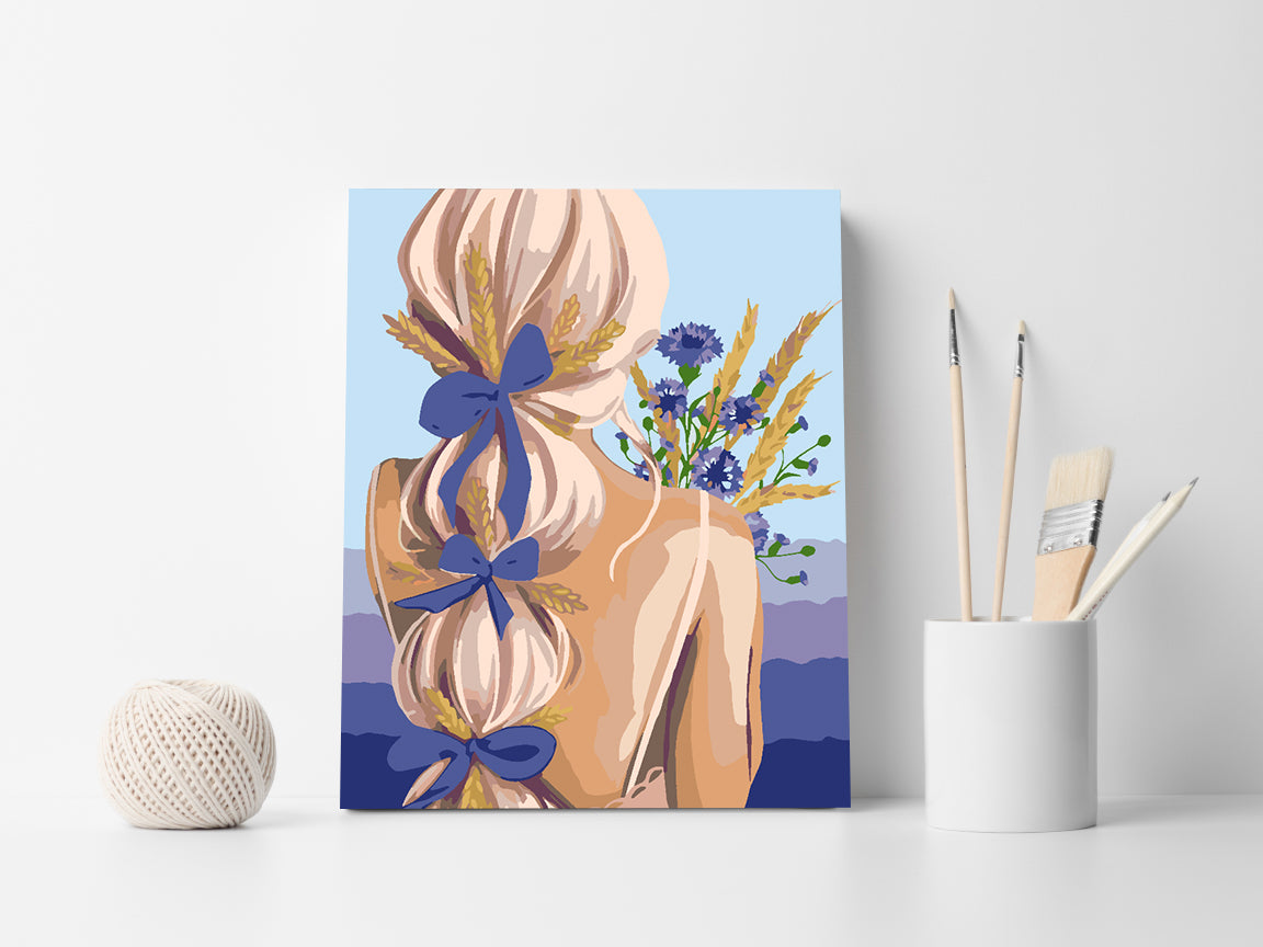 Paint by numbers - Girl with Flowers 4512