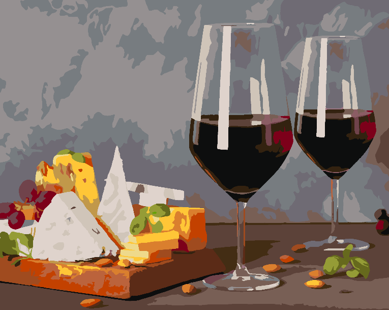 Paint by numbers - Cheese and wine 4517