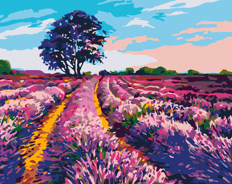 Pictura pe numere - Camp de Lavanda 4521