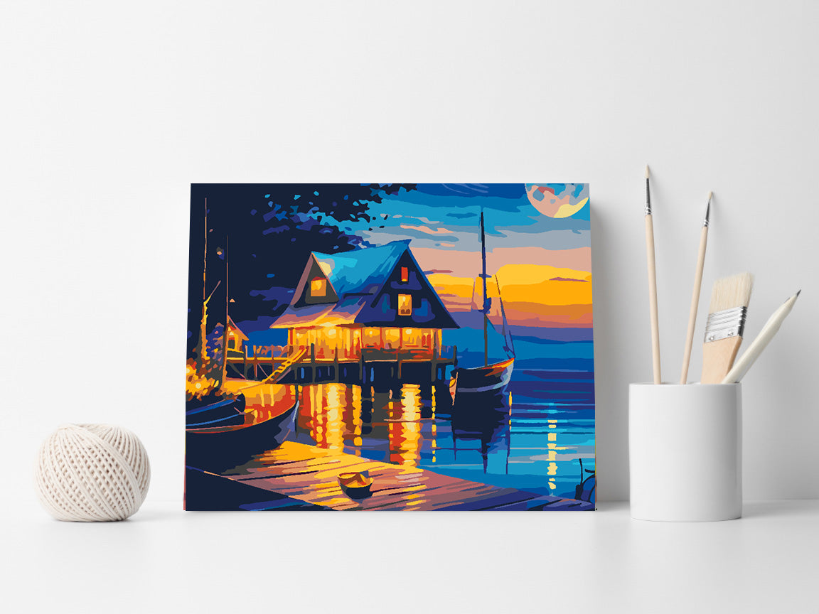 Painting by numbers - House at the Lake 4523