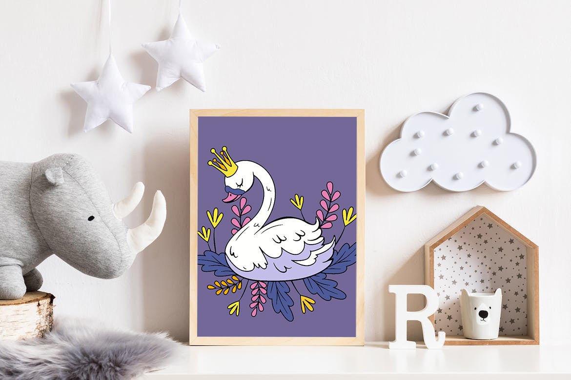 Paint by numbers - Swan for Kids 4533