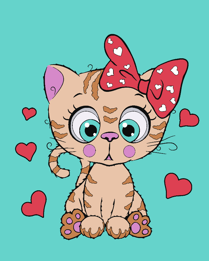 Paint by numbers - Kitten for Kids 4534