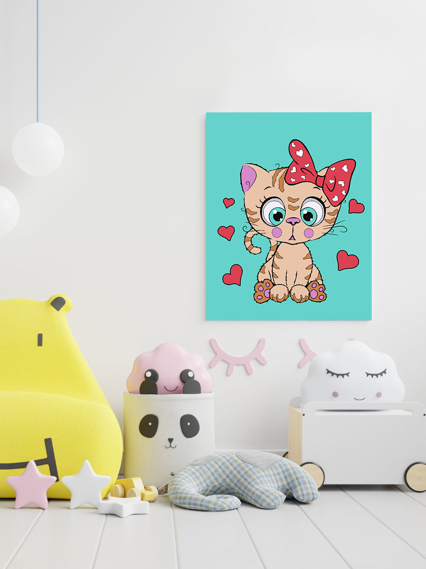 Рисуване по номера - Котенце за деца 4534