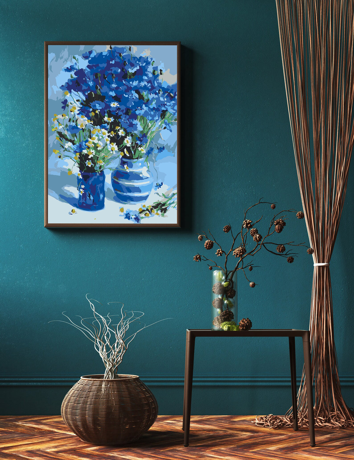Paint by numbers - Blue Flowers in Vase 4549