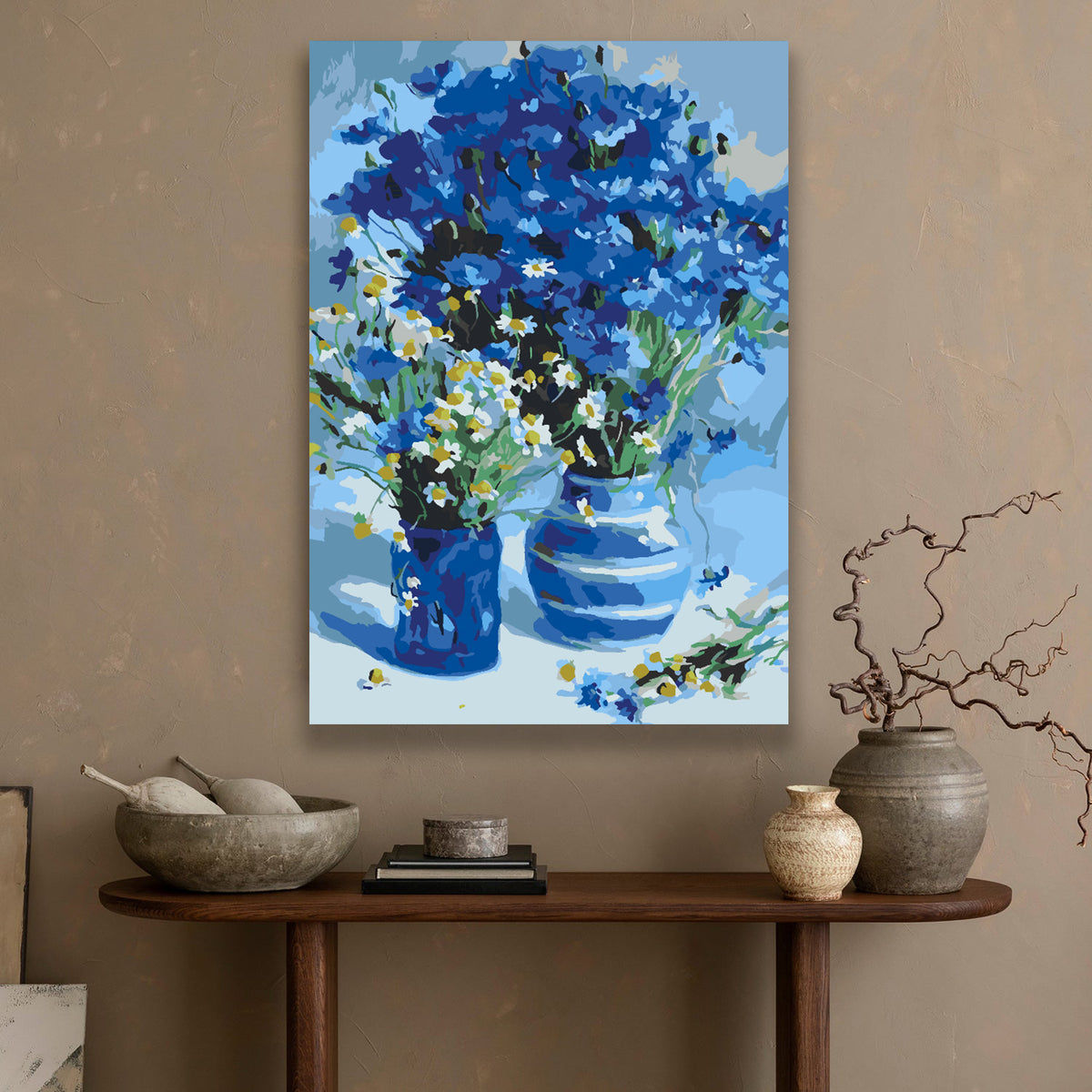 Paint by numbers - Blue Flowers in Vase 4549
