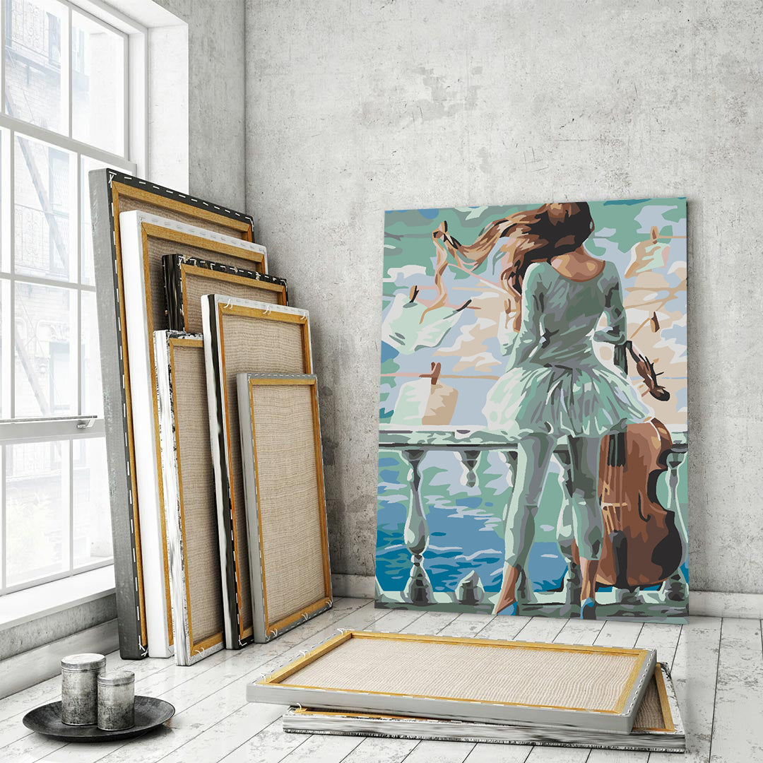 Paint by numbers - Girl with Cello 4555
