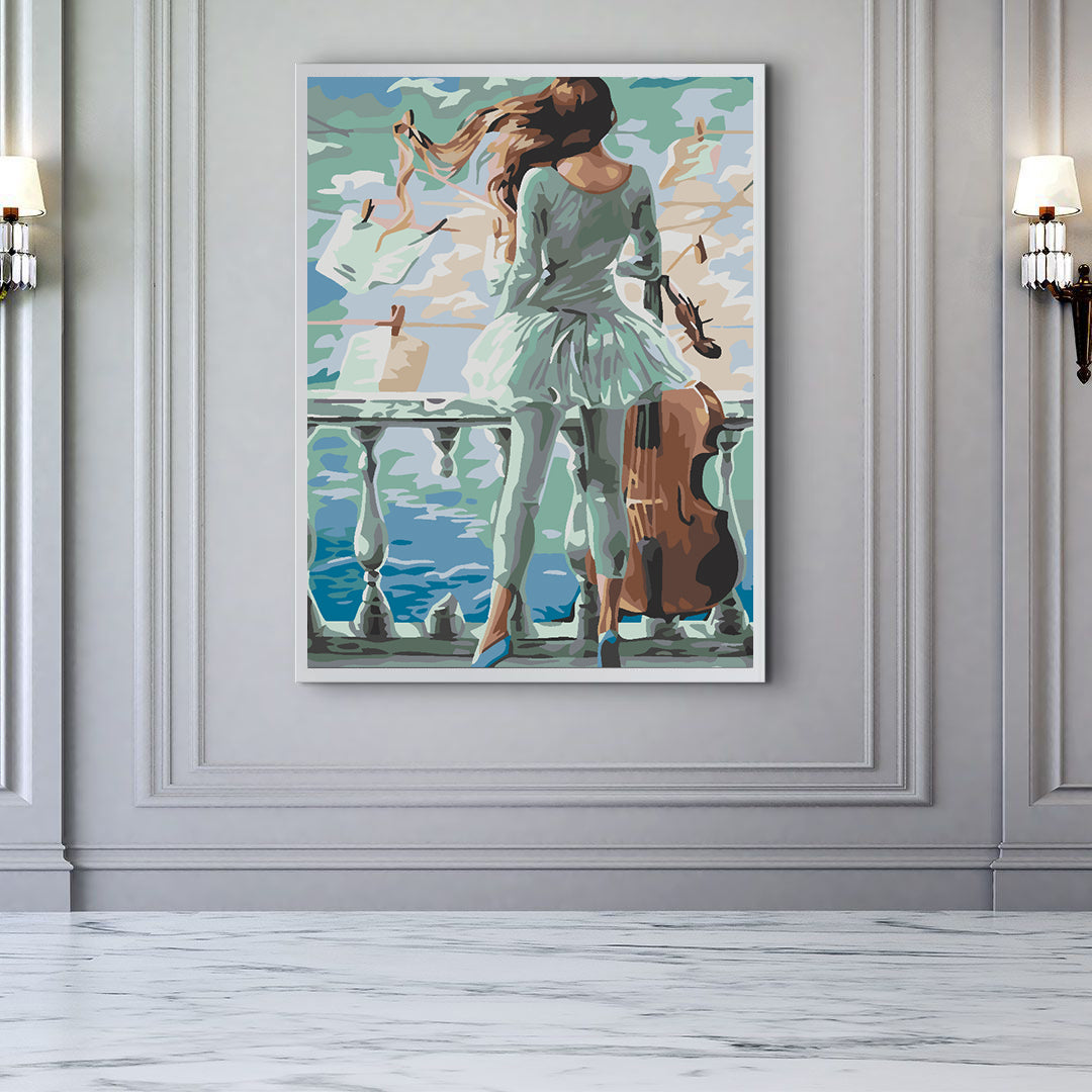 Paint by numbers - Girl with Cello 4555