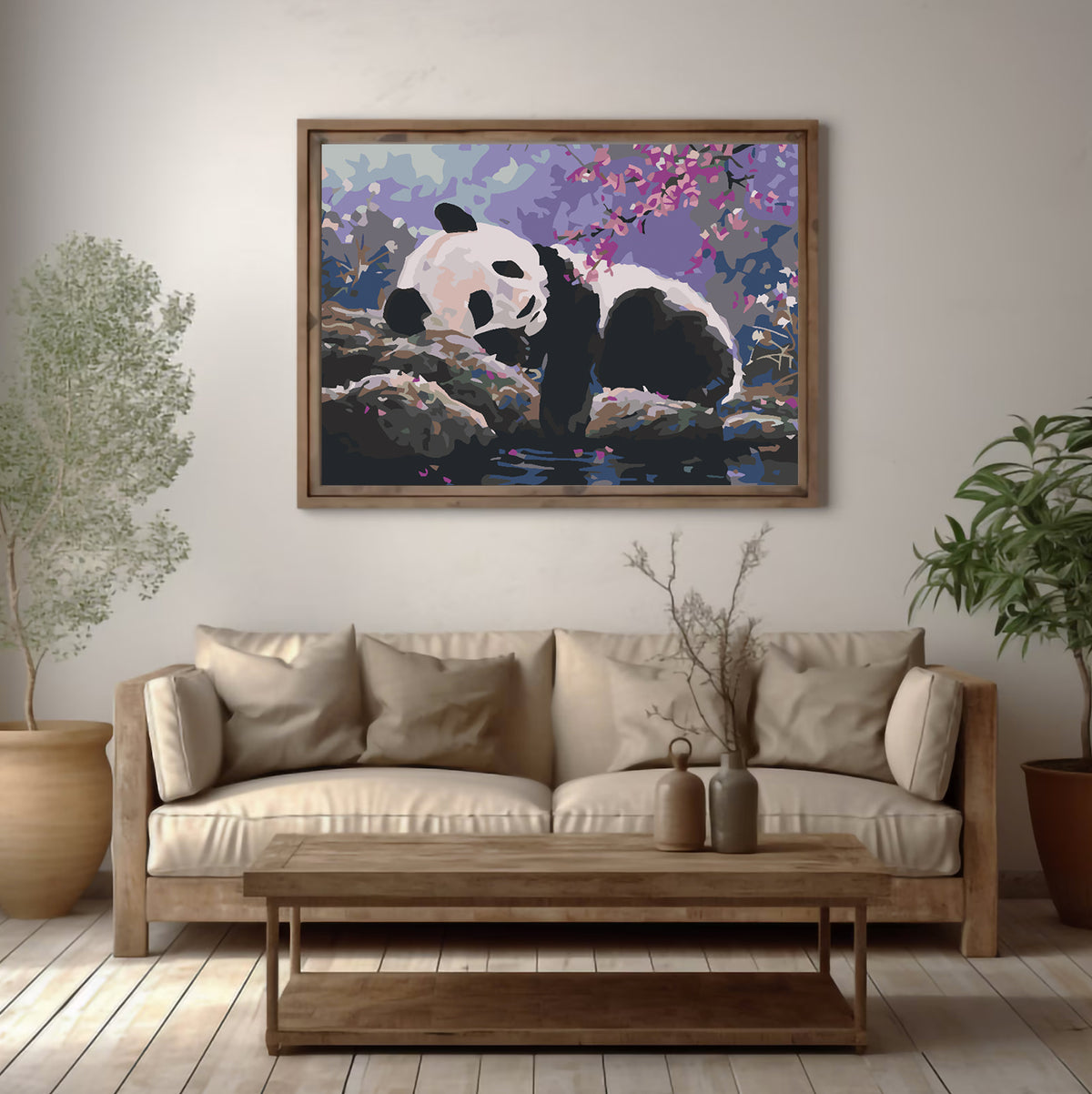 Paint by numbers - Panda Bear in the Tree 4556
