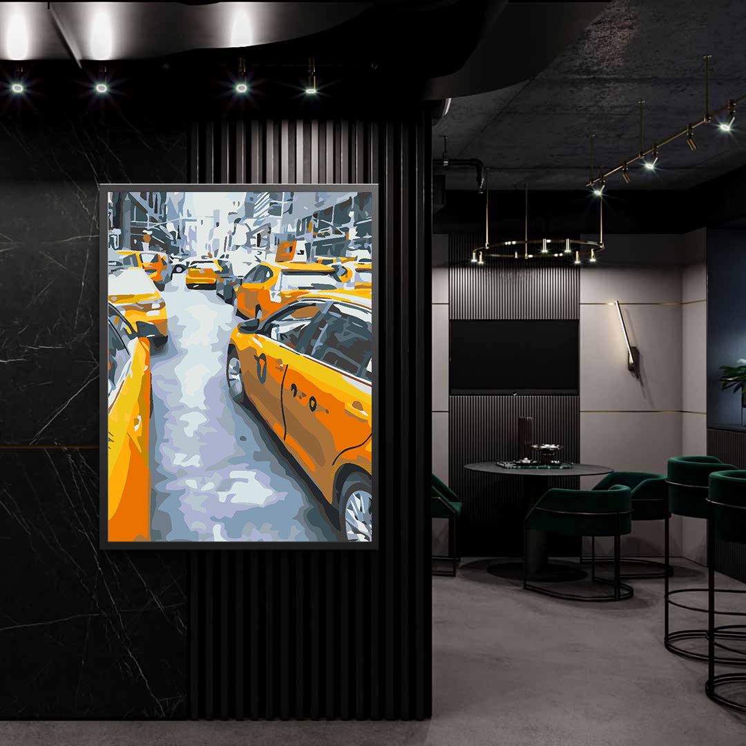 Paint by numbers - Yellow Taxi in the City 4557
