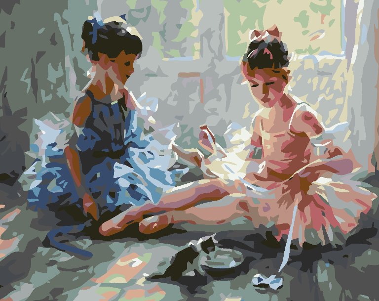 Paint by numbers - Two Ballerinas 4577