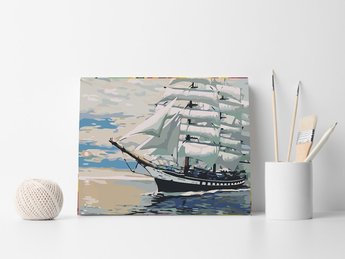 Paint by numbers - Boat on the Sea 4581