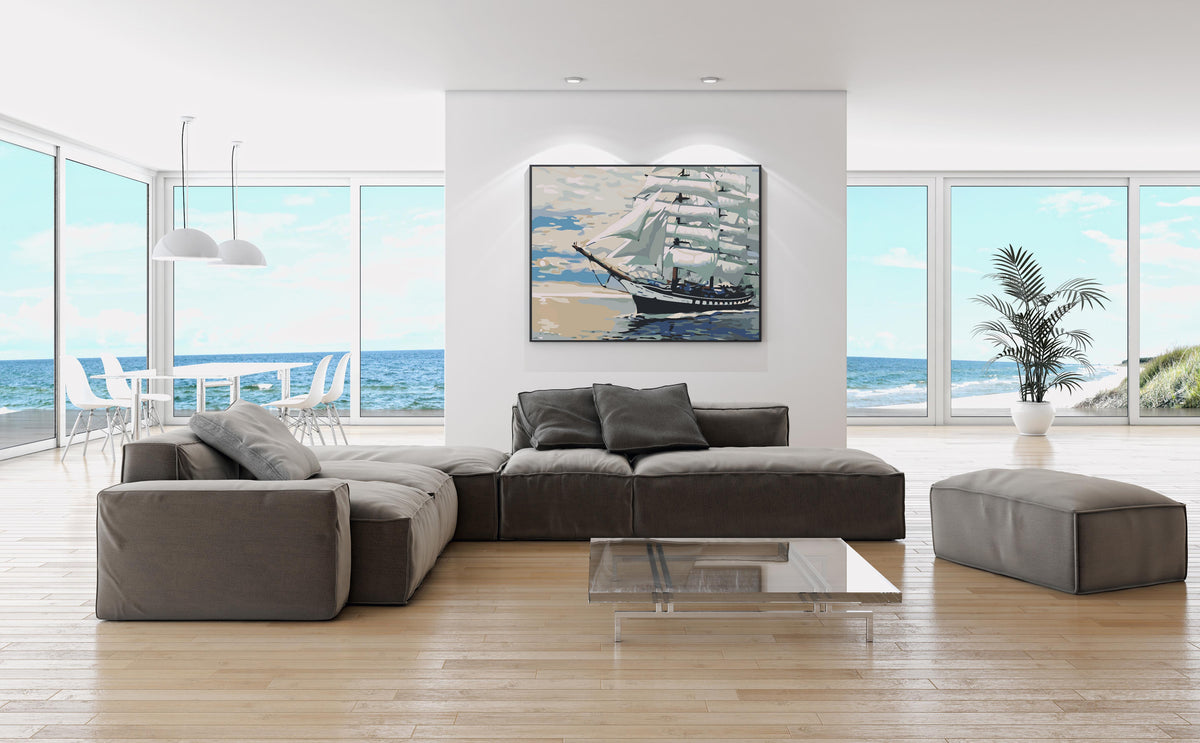 Paint by numbers - Boat on the Sea 4581