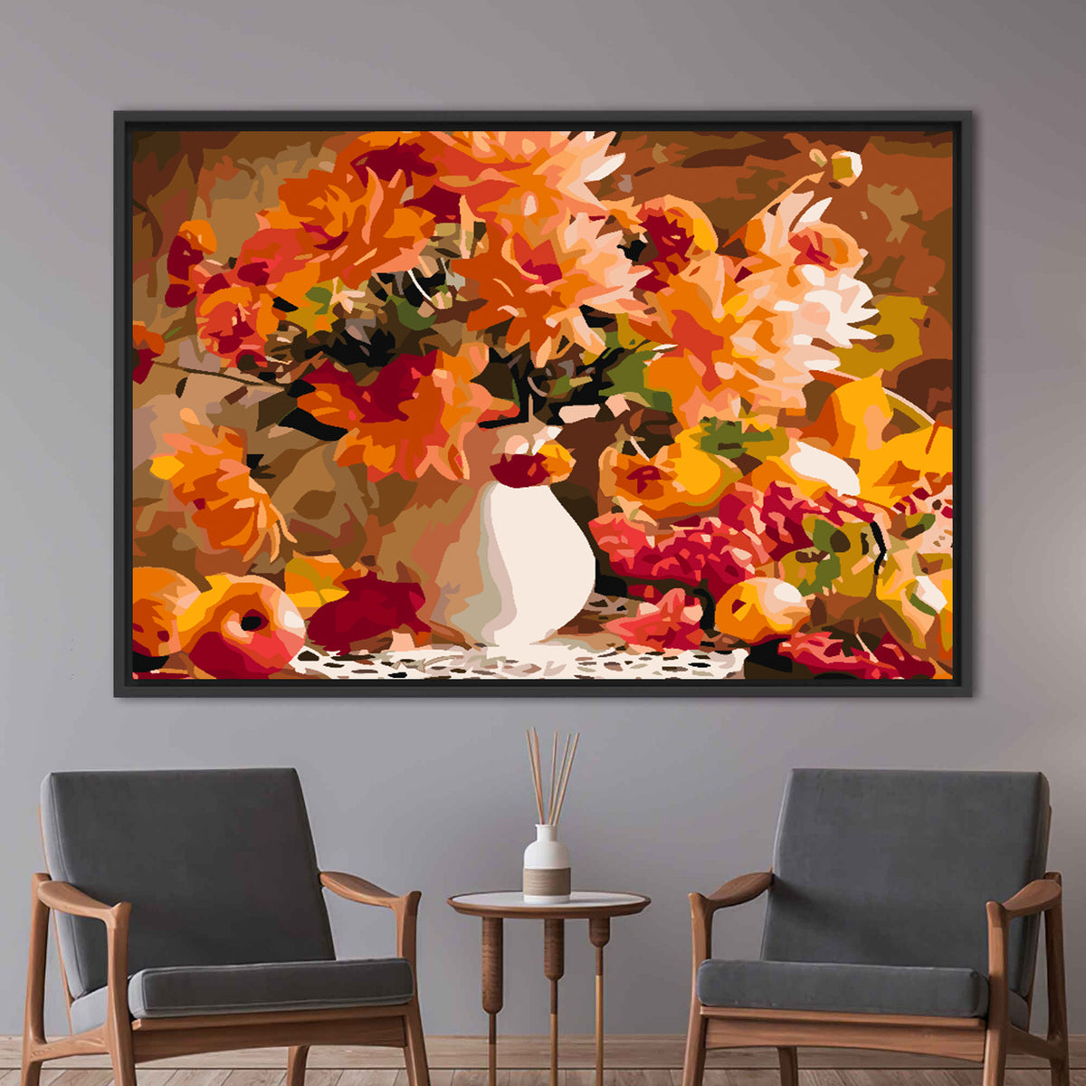 Pictura pe numere - Flori in Vaza 4583