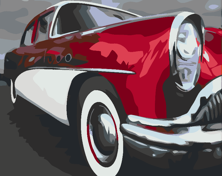 Painting by numbers - Retro Car 4588