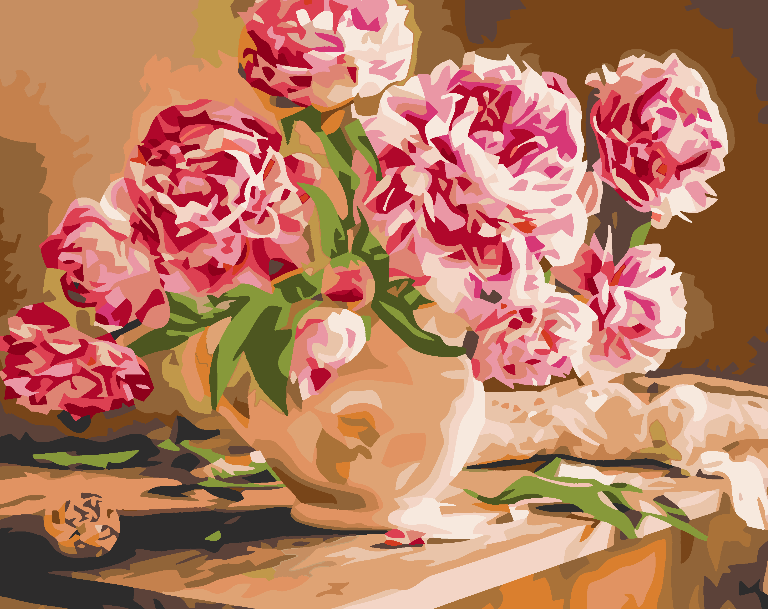 Painting by numbers - Flowers 4589