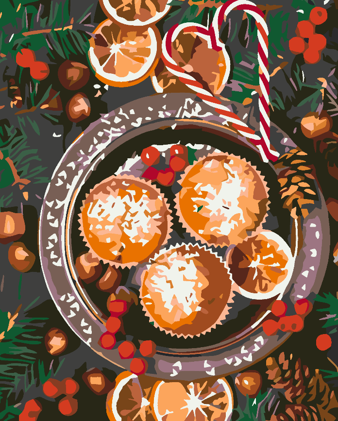 Paint by numbers - Christmas sweets 4592
