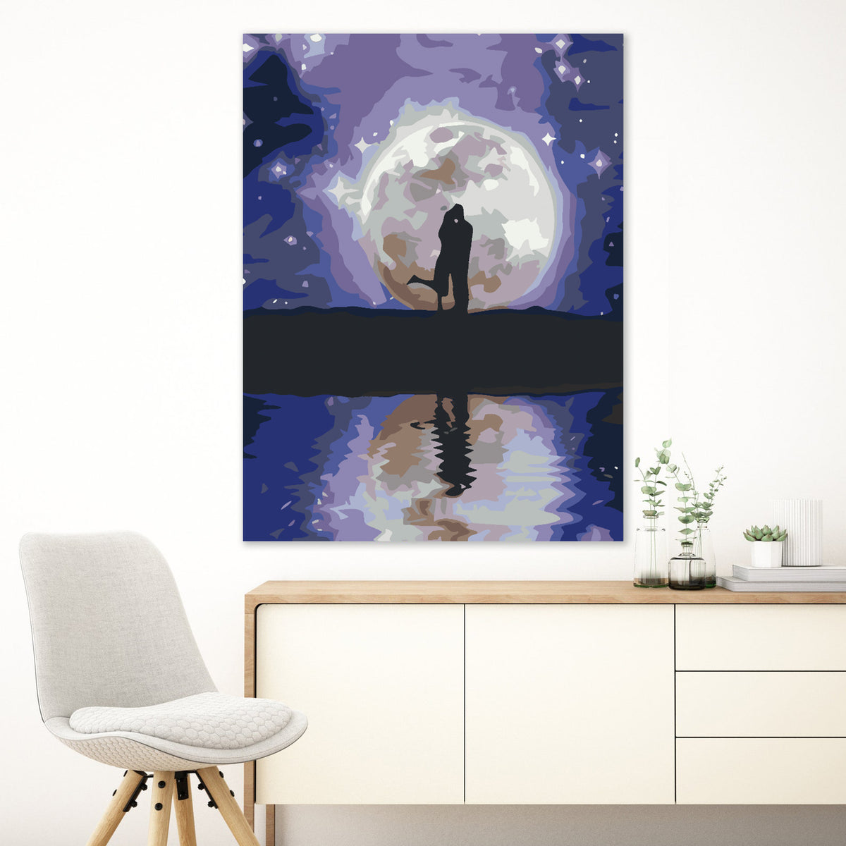 Paint by numbers - Love at the Moon 4601
