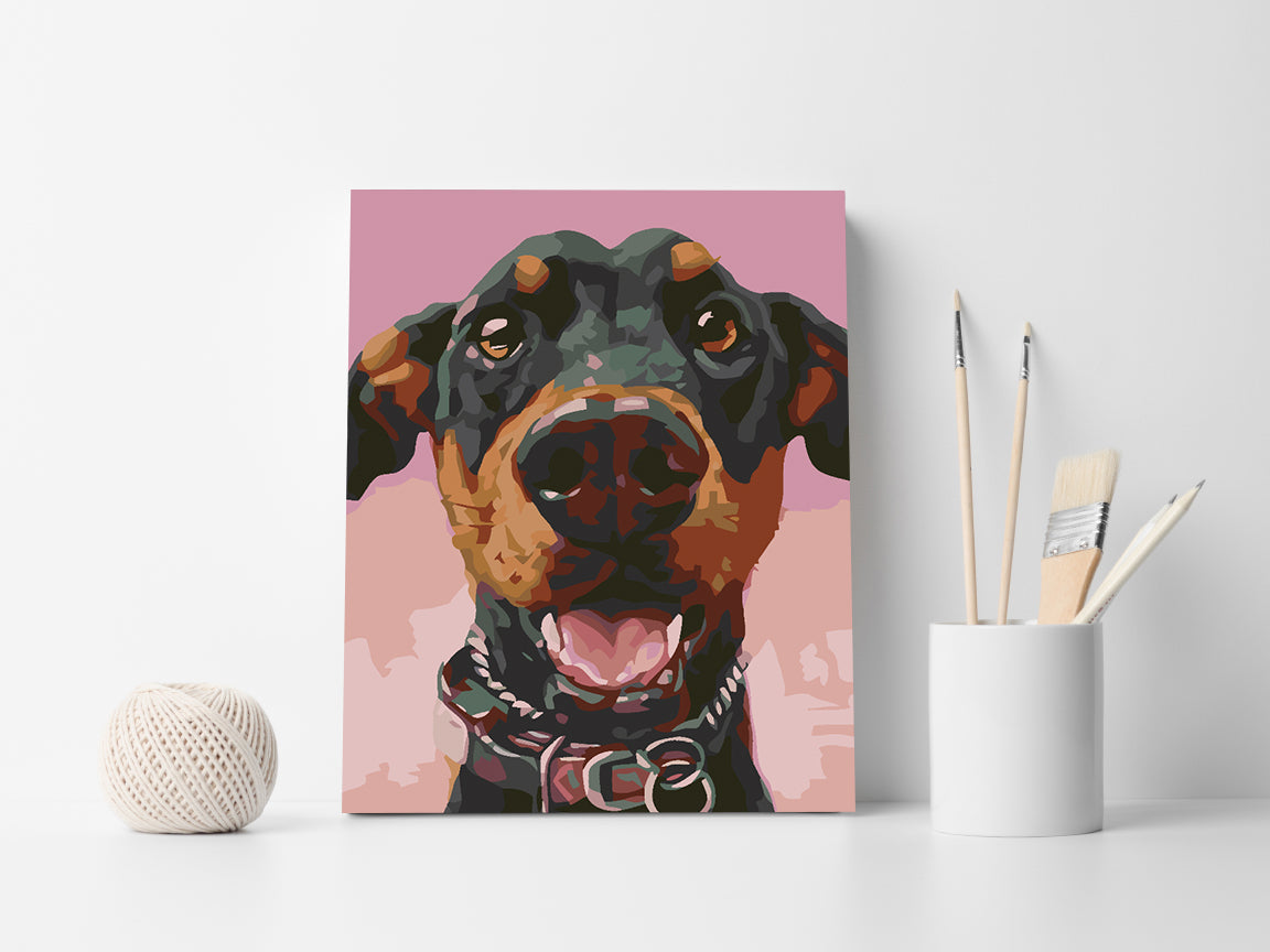Pictura pe numere - Caine Portret 4604