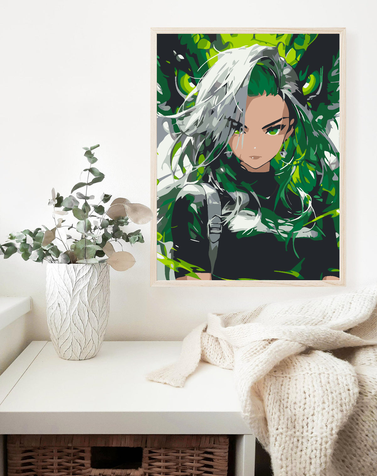 Painting by numbers - Anime girl portrait 4621