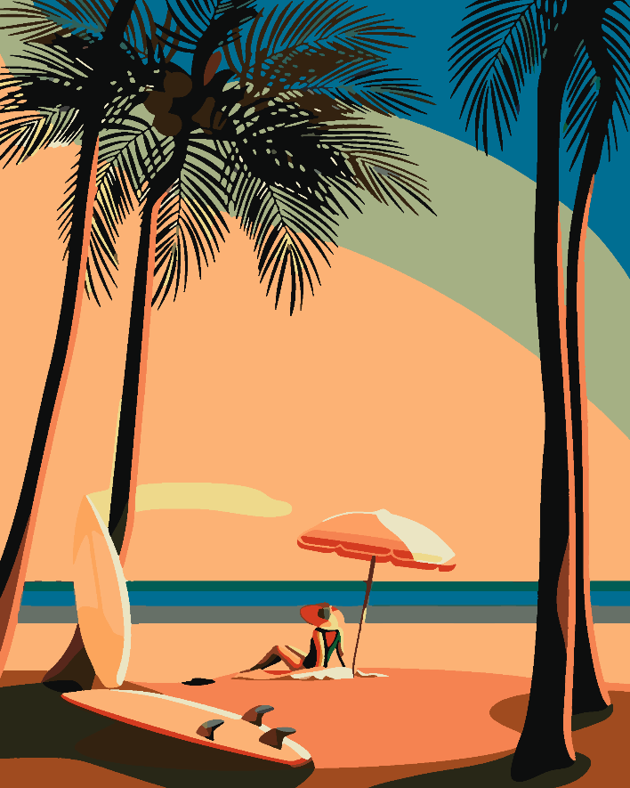 Painting by numbers - At the Beach 4634