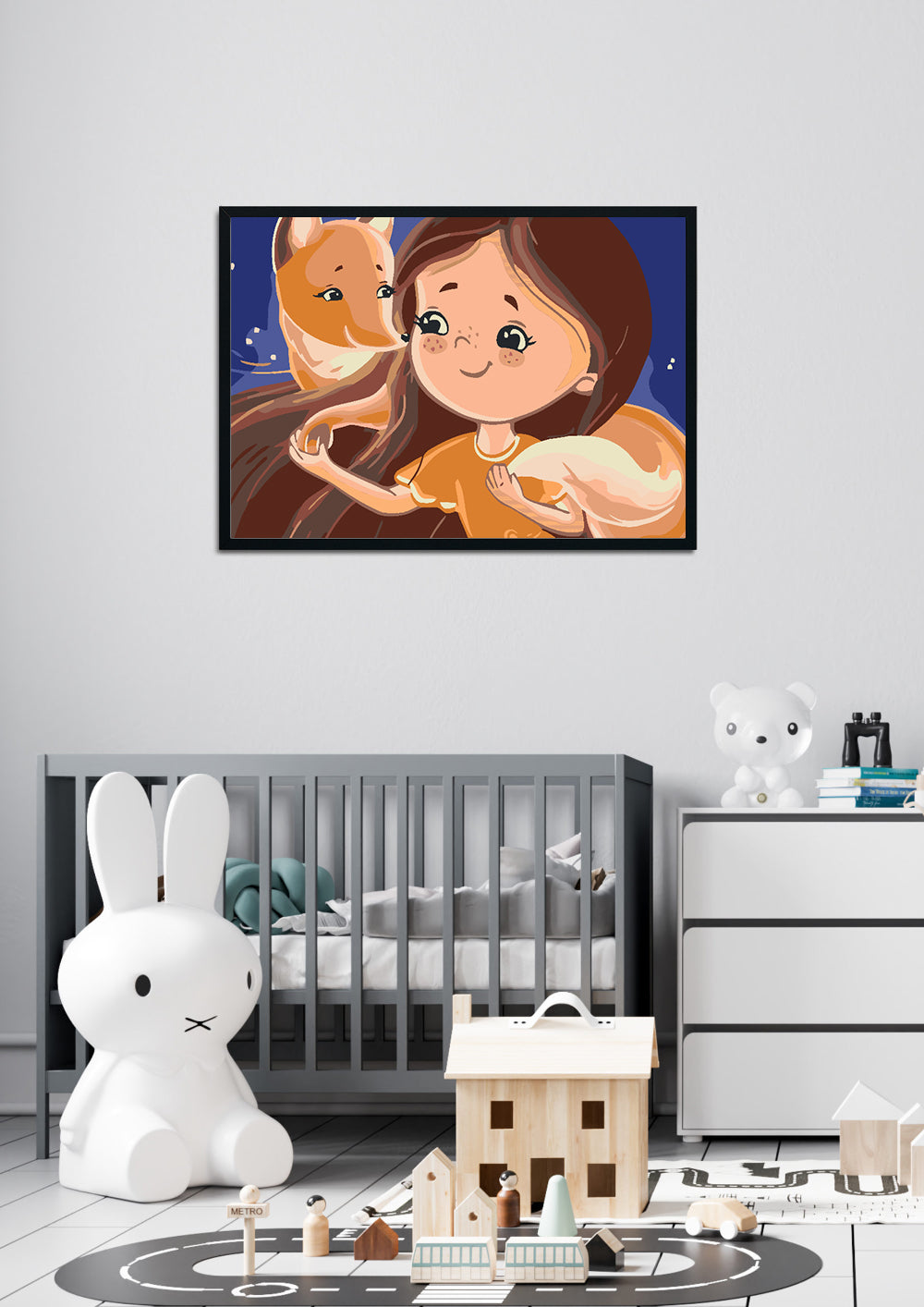 Paint by numbers - Little Girl with Fox 4642