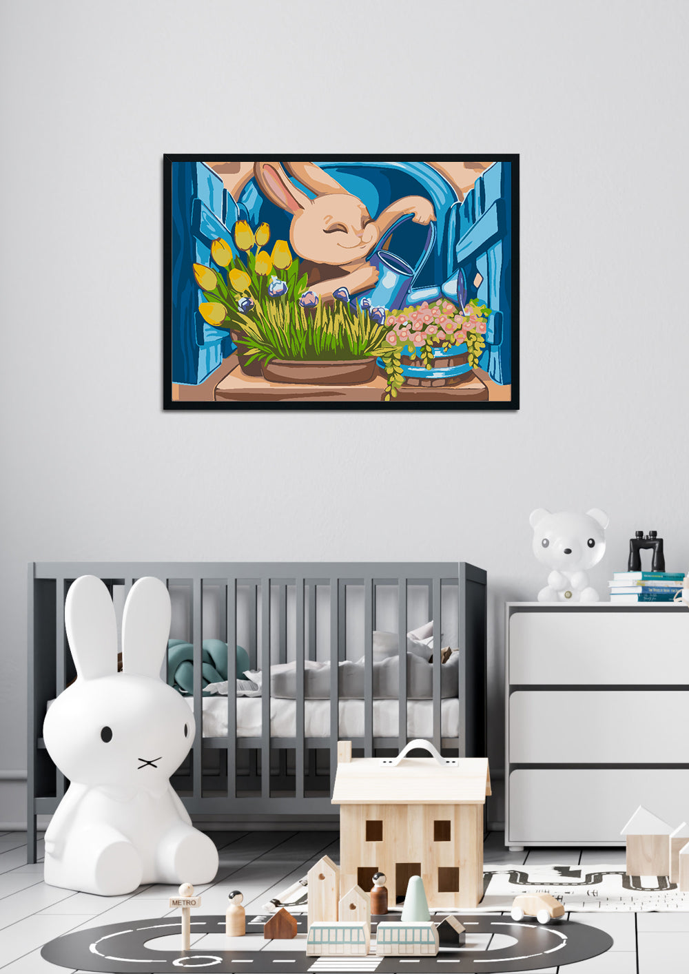 Paint by numbers - Bunny with Flowers 4646