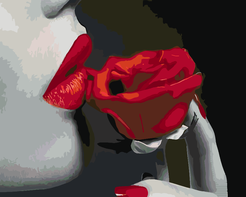 Paint by numbers - Woman and Red Rose 4667