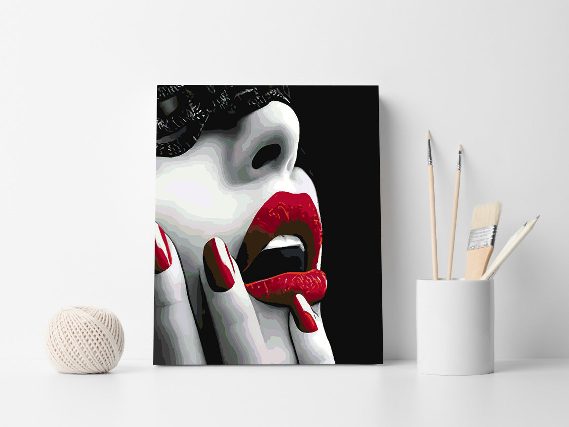 Paint by numbers - Woman with Red Lips 4671