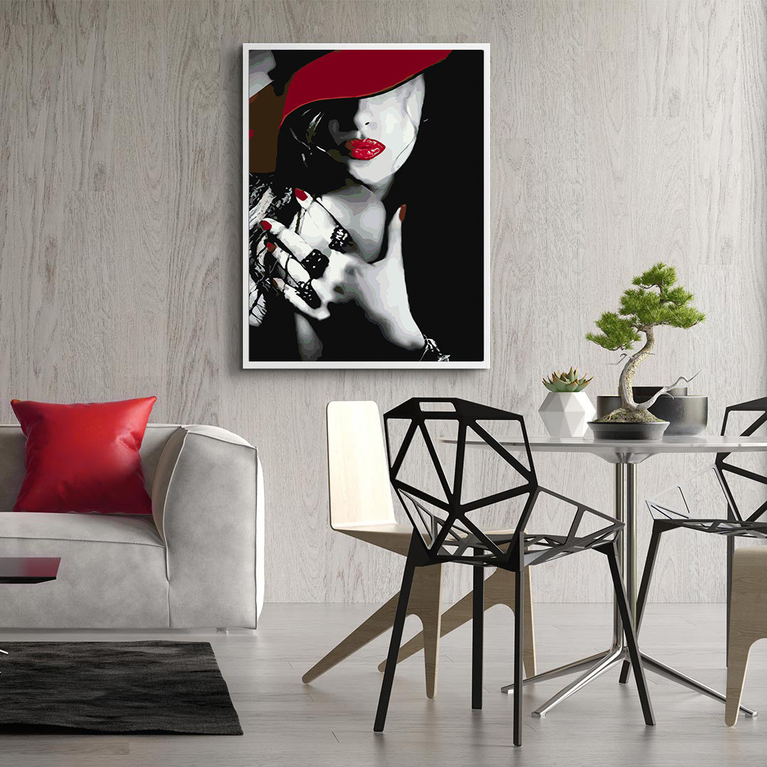 Paint by numbers - Woman with Red Lips 4672