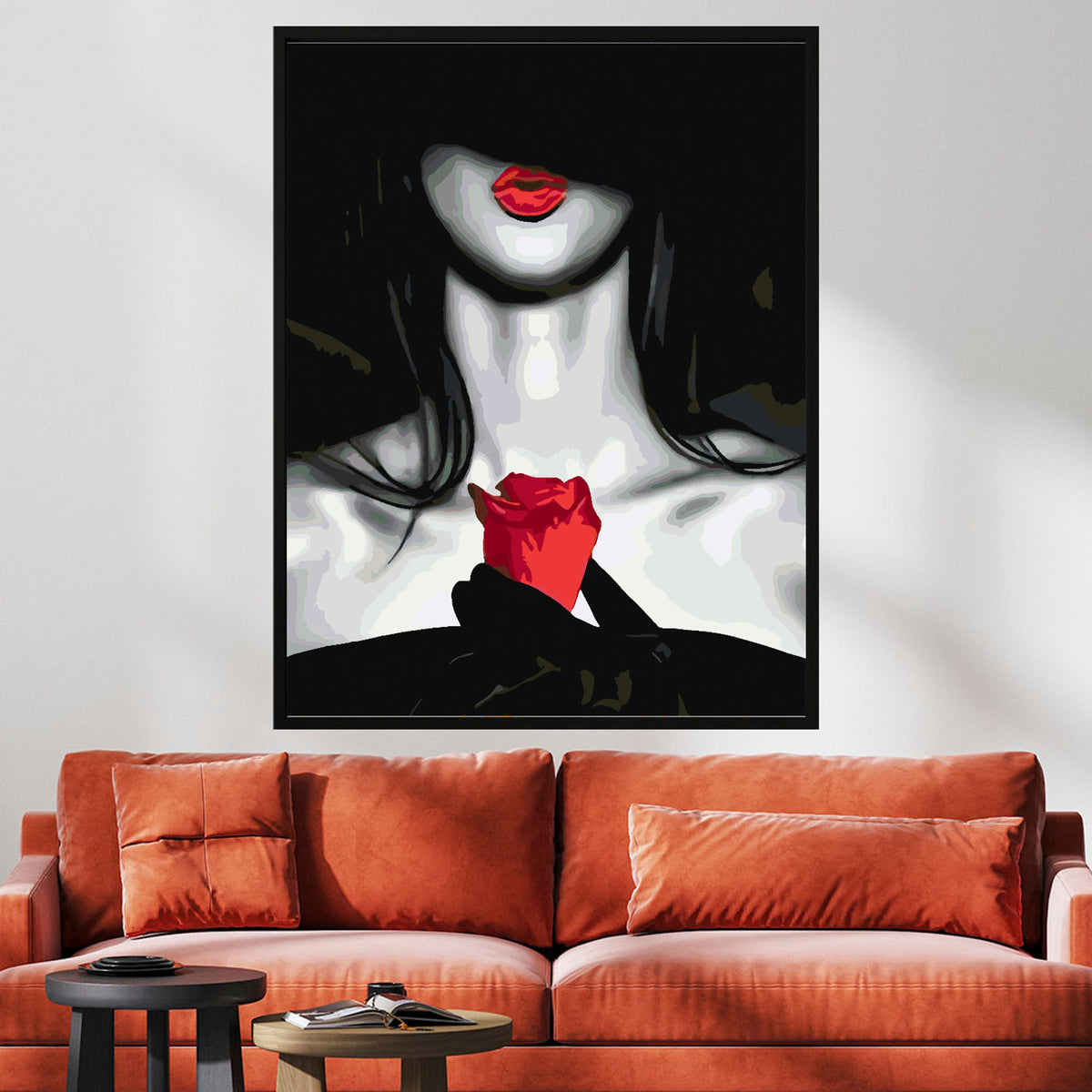 Paint by numbers - Woman with Red Rose 4674